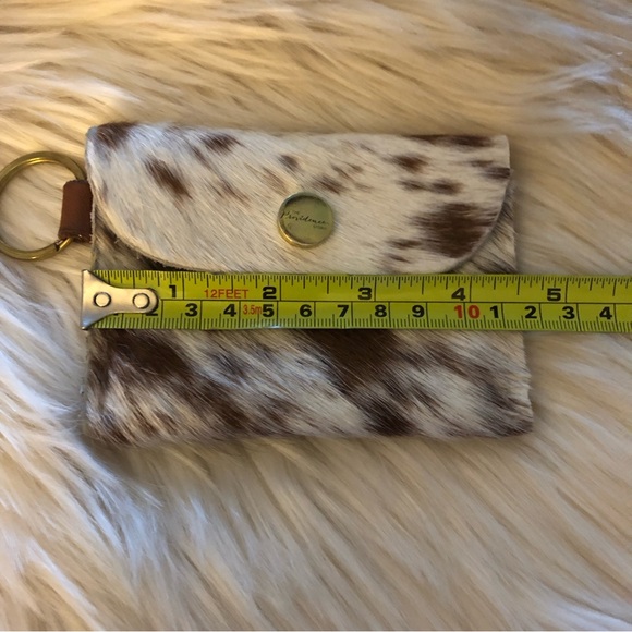 The Providence Story hair on hide coin card case snap closure raw lining - Picture 5 of 6